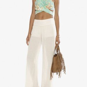 Intermix Natural Sheer Wide Leg Easy Pant - M